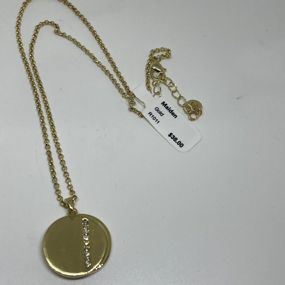 Real Simple Style Maiden Gold Necklace Locket | NWT - Picture 5 of 7